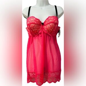 💖Sexy Fuchsia Pink Babydoll Set by Blush 💖